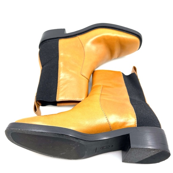 Tory Burch Chelsea Bonnie Brown / Perfect Black Ankle Boots 7.5 w/dust bag - Picture 10 of 12